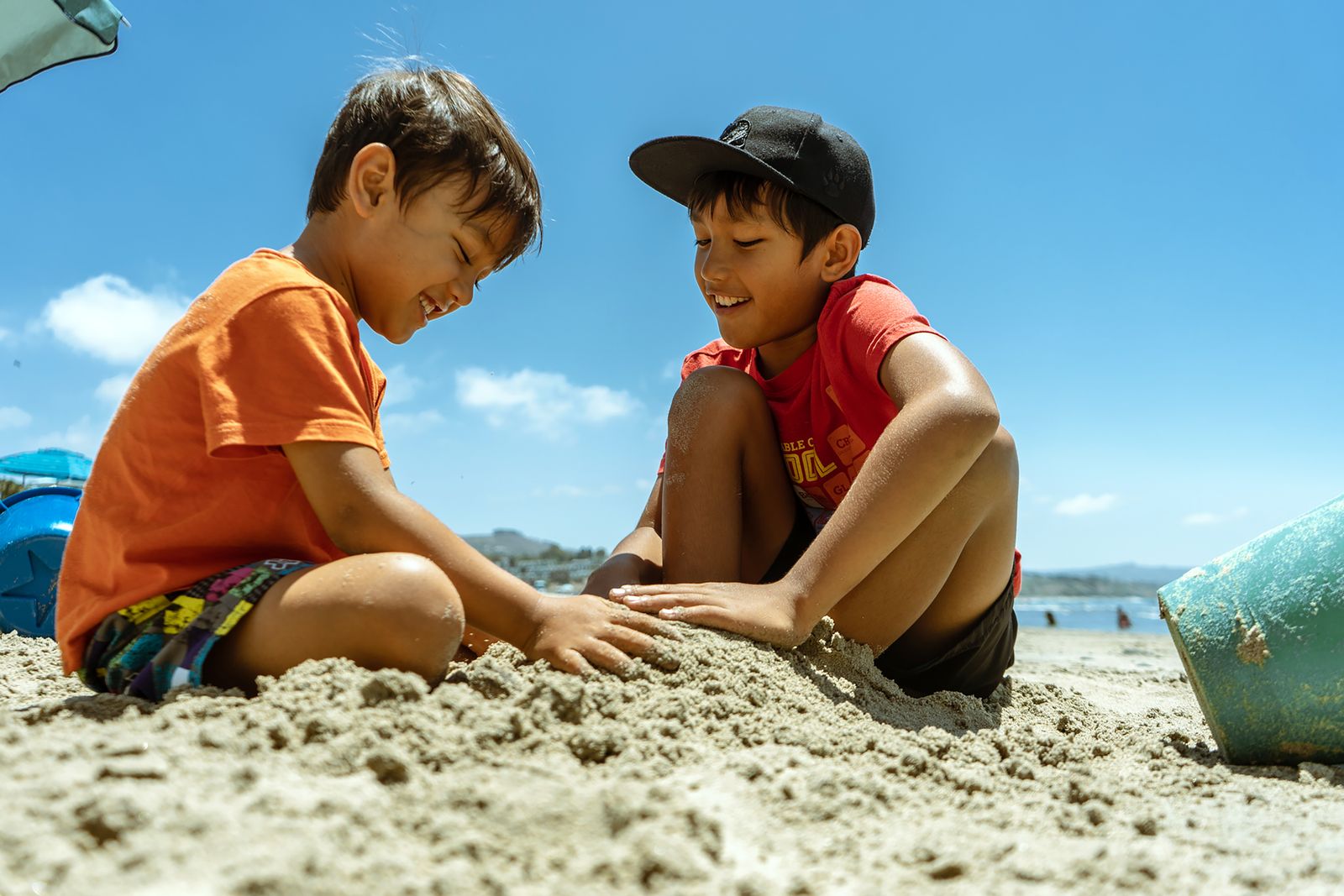 Children spending time together outside